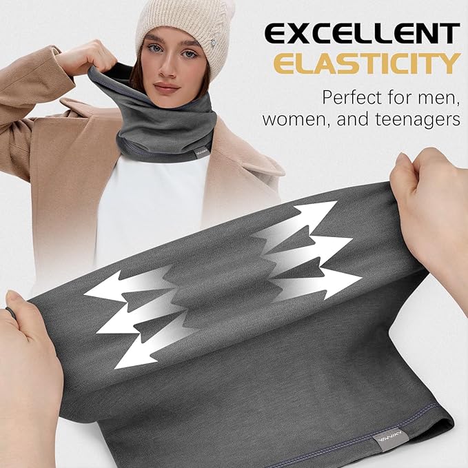 Neck Gaiter Winter Neck Warmer for Men & Women Windproof Face Mask for Cold Weather Breathable Ski Face Cover Scarf