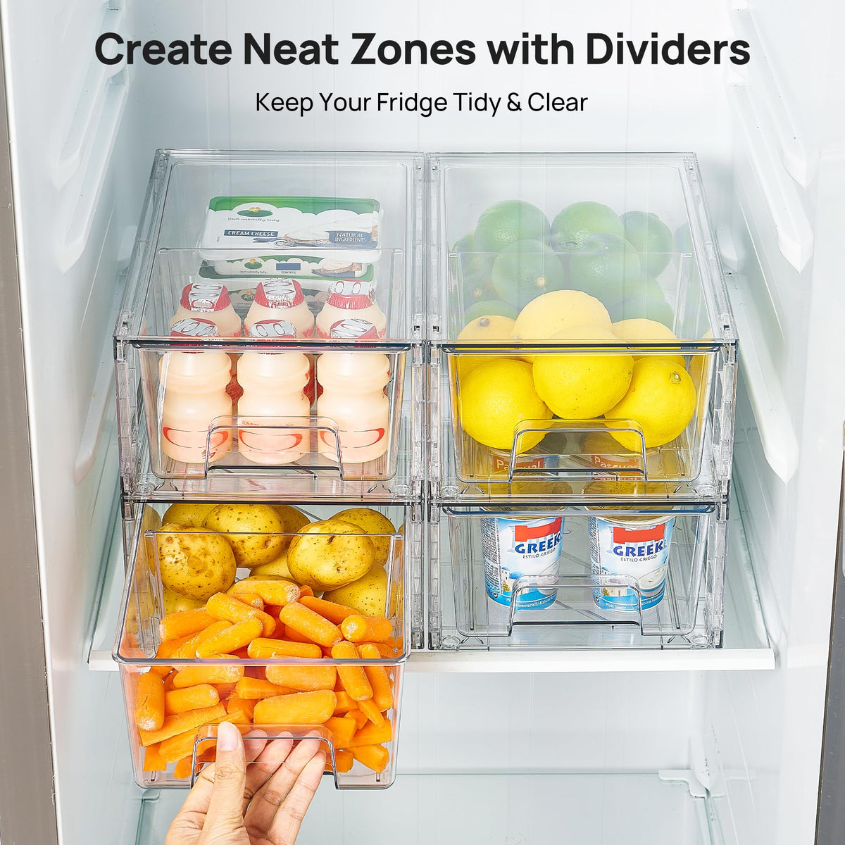 Clear Stackable Storage Drawers (8 Count)
