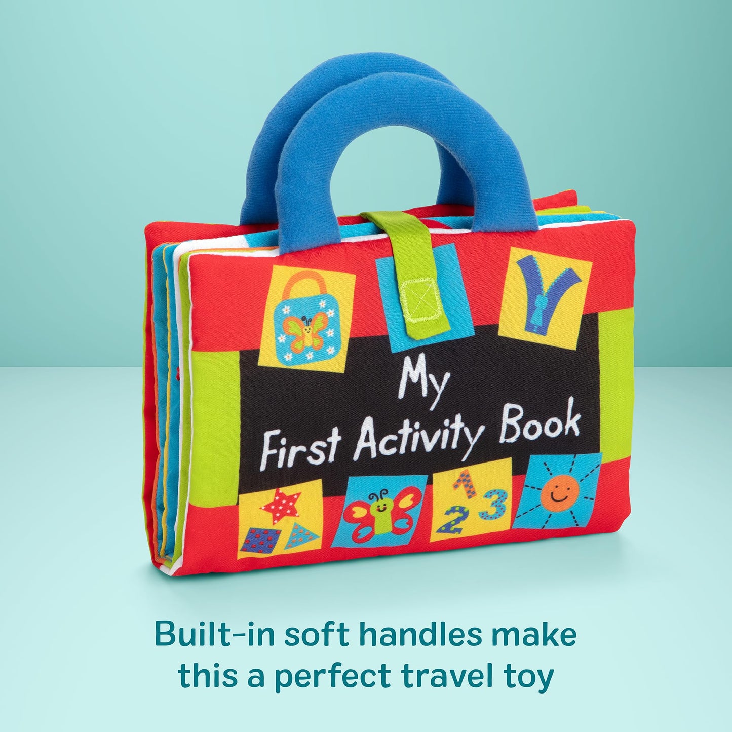 Melissa & Doug K’s Kids My First Activity Book 8-Page Soft Book for Babies and Toddlers Early Learning Developmental Plush Soft Activity for Babies and Toddlers
