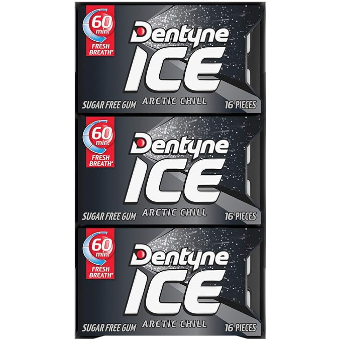 Dentyne Ice Arctic Chill Sugar-Free Chewing Gum, 9 Packs of 16 Pieces (144 Total Pieces)
