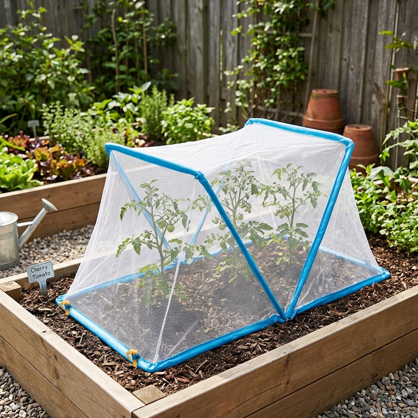 2 Pcs Foldable Garden Covers for Raised Beds, 35" x 13" x 15" Garden Bed Insect Bird Netting Plant Cover, Garden Rows Pest Barrier Plant Protector Mesh for Protecting Vegetables Fruits Flowers