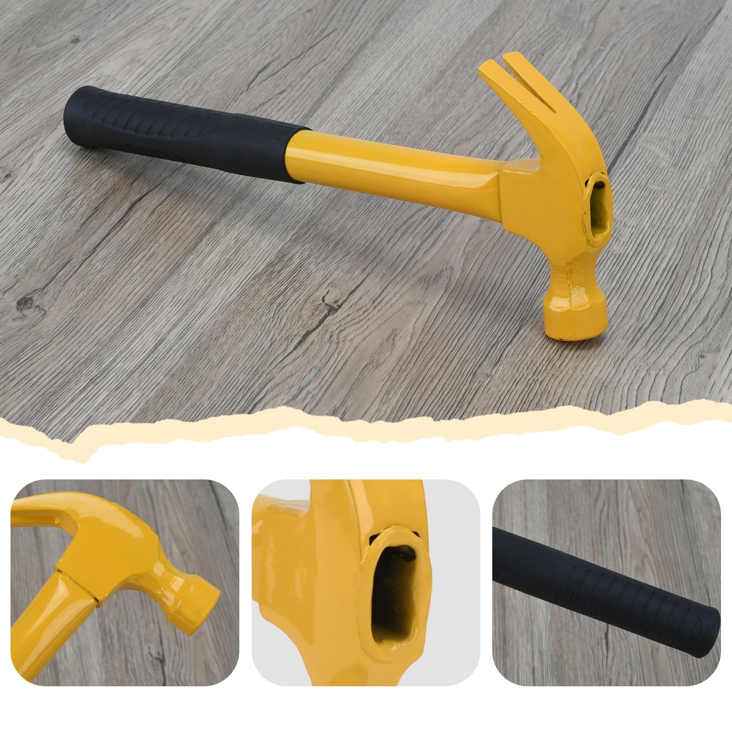 Plier Hammer Tool Set, 8 Inch Lineman’s Plier with Wire Cutter Heavy Duty Claw Hammer with Nonslip Handle