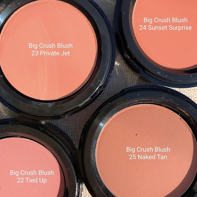 Sandstone Scandinavia Big Crush Blush – Hypoallergenic smooth powder blush for cheeks. Ultra fine color pigmentation and silky smooth texture - lightweight - blendable - lasts all day