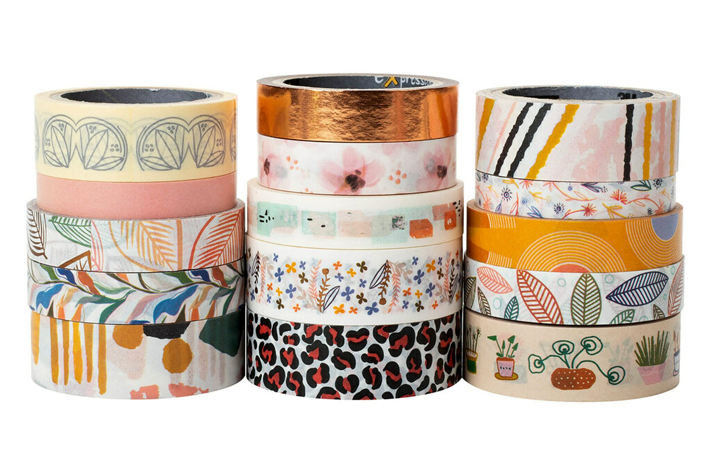 Scotch Washi Tape, Whimsical Design, 15 Rolls, Great for Bullet Journaling, Scrapbooking and DIY Décor (C1017-15-P5)