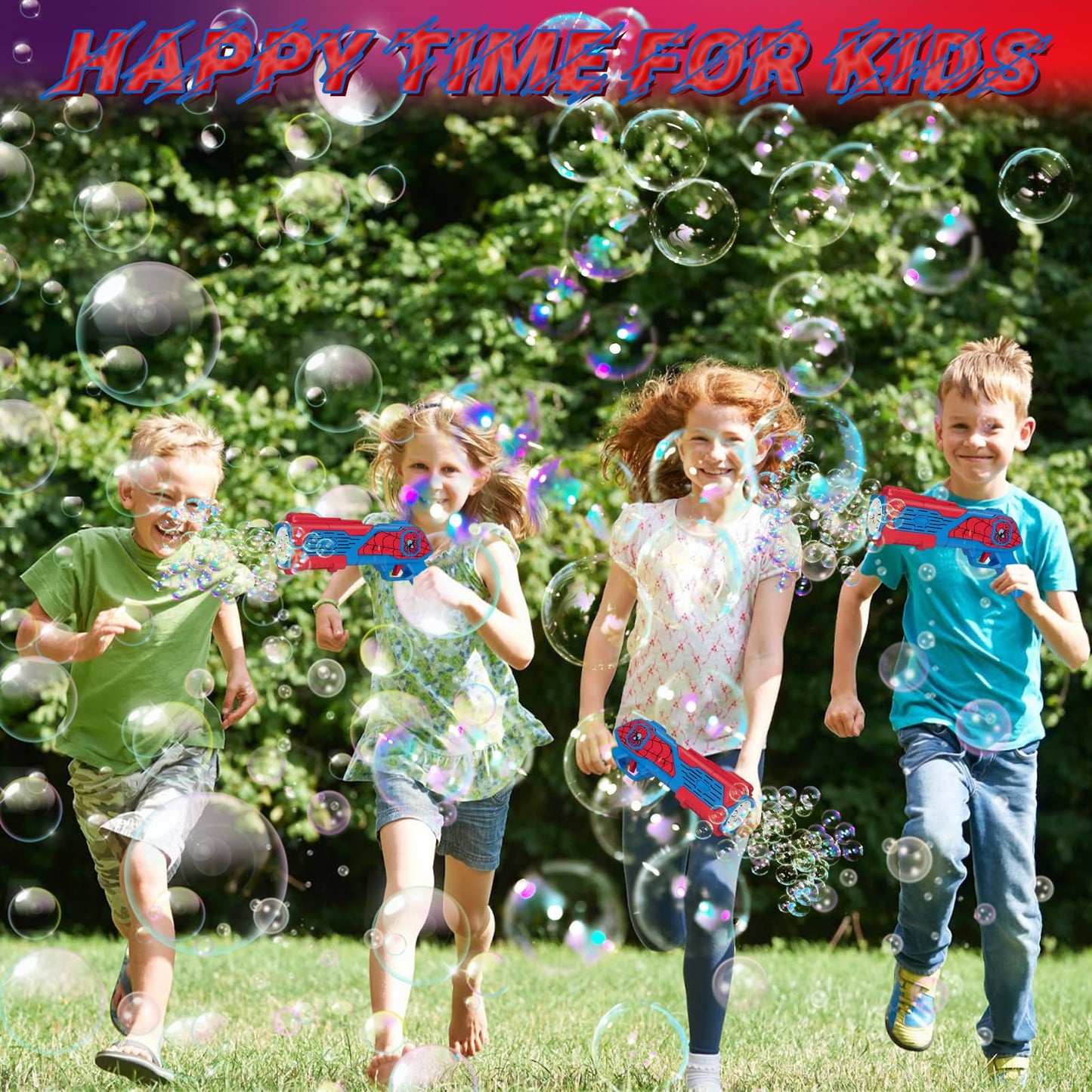 Bubble Machine Gun for Kids: Toys for 3+ Year Old Boys, Toys for Boys 4-6, Outsider&Outdoor Toy for Toddlers 3-5, Easter, Summer, Wedding, Party Favors, Halloween, Birthday Gifts