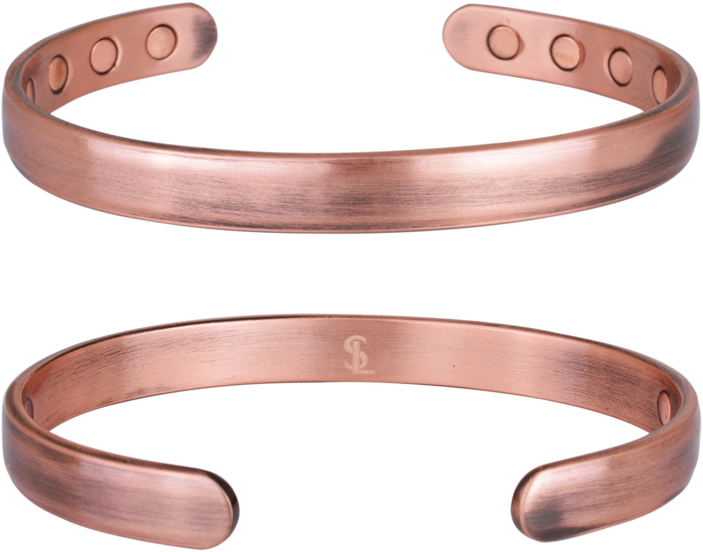 Smarter LifeStyle Elegant Copper Magnetic Bracelets (2 Pack) for Women and Men, Copper Jewelry