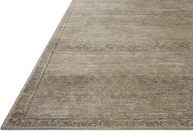 Loloi Amber Lewis Cambria Collection CBR-01 Ash/Bark 2'-6" x 9'-6" Runner Rug Jute, Neutral, Vintage Style, Antique Tone, Living, Bedroom, Dining, Carpet