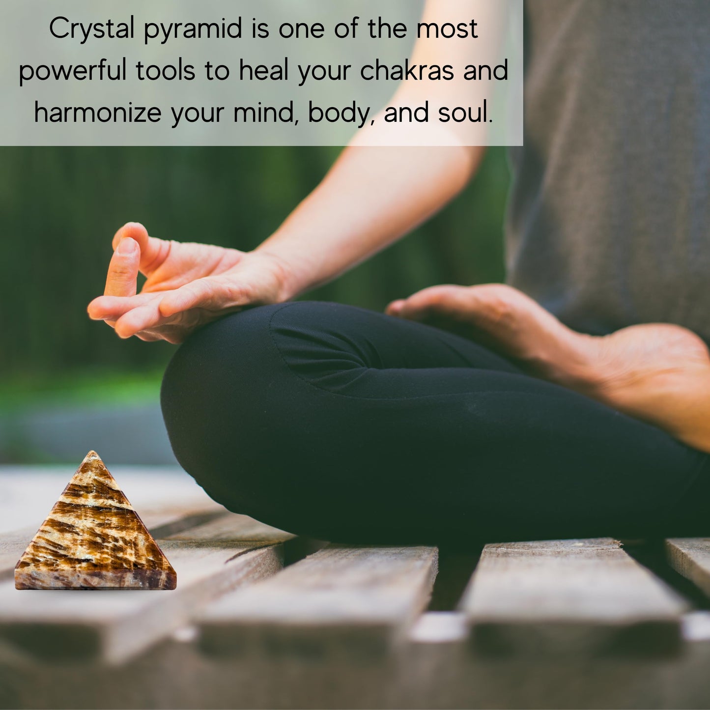 Amazing Gemstone Aragonite Pyramid Crystal Healing Stones - 1" Great Pyramid Figurine of Natural Stone Pyramid for Meditation, Reiki, Chakra Balancing and Crystal Pyramids Grid