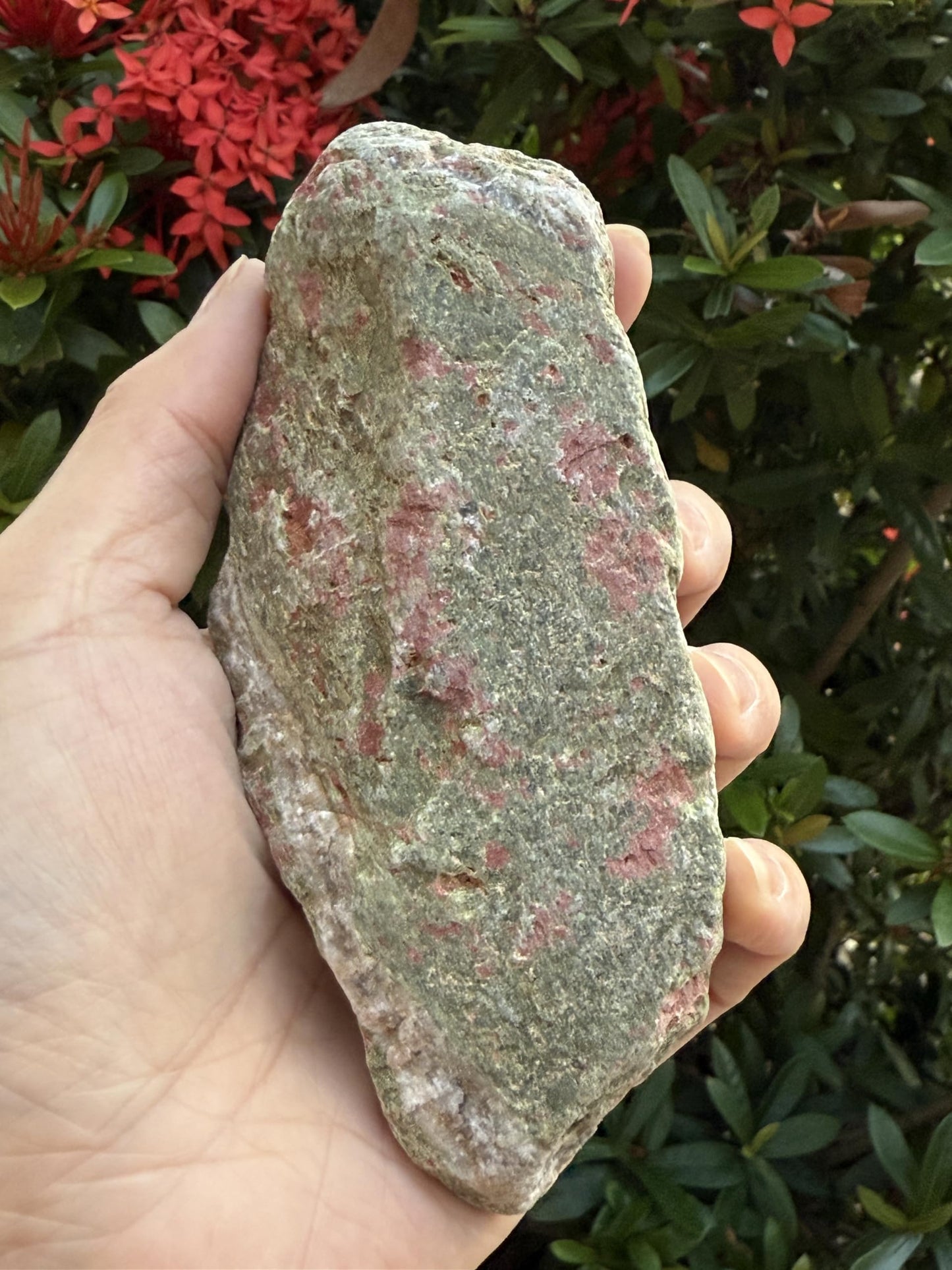 GAF TREASURES XL Raw Unakite, 3-4" Natural Rough Unakite, Unakite Rough, Unakite Healing Rough Crystal (Unakite, 0.5-1 lb)