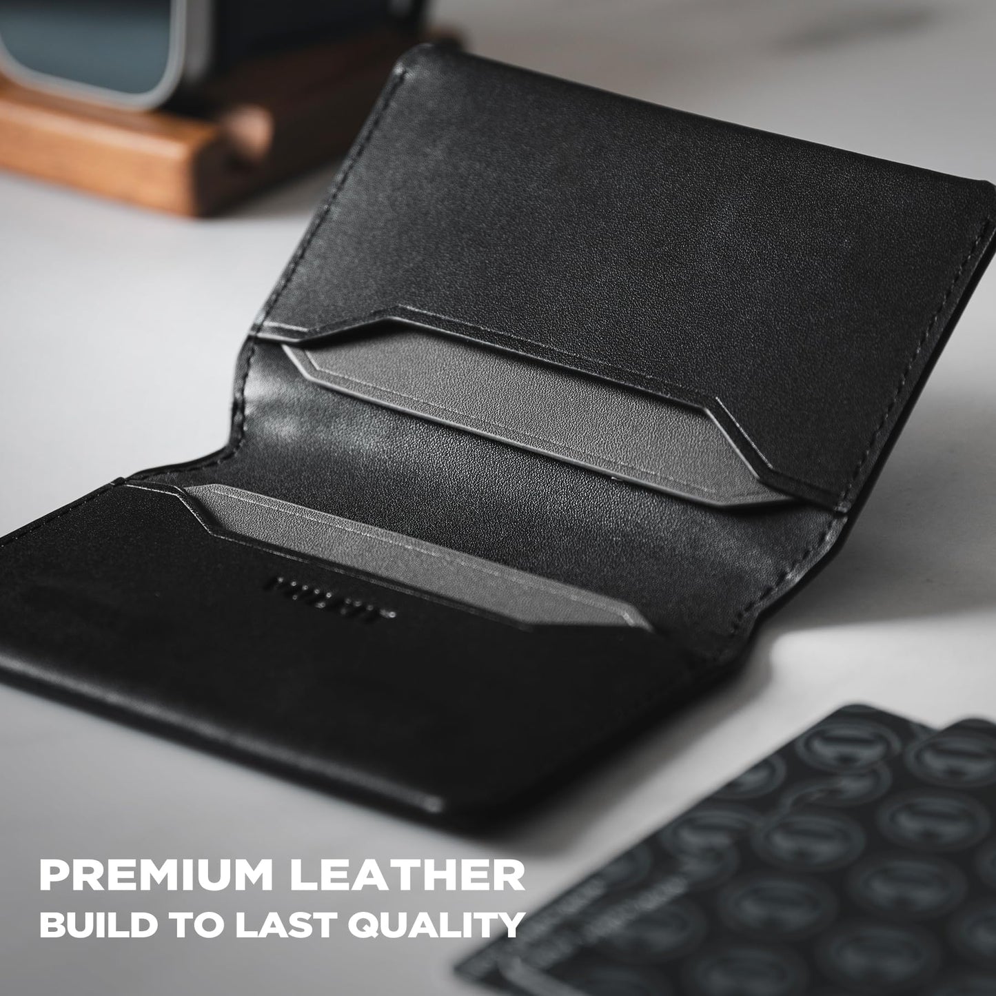VULKIT Slim Minimalist Card Holder RFID Blocking Leather Credit Card Holder Front Pocket Wallet Magnetic Closure
