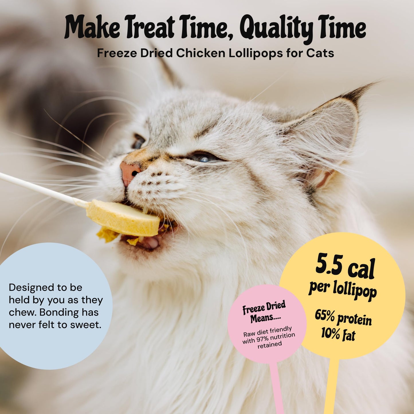 MalsiPree Cat Lollipop Treats - Interactive Cat Toy & Freeze Dried Cat Treats - Fun Suckers & Pops - Healthy Cat Birthday Treats, Cake Alternative & Snack - Food Toppers Chicken & Pumpkin, 18 Pack