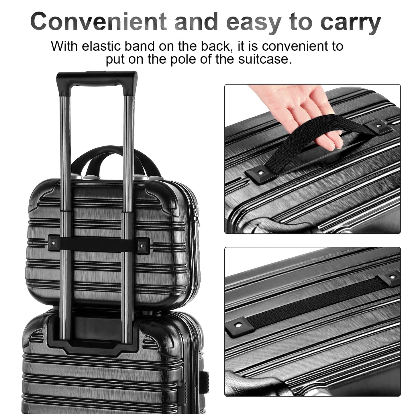 14-Inch Makeup Train Case Hardshell PC+ABS Travel Cosmetic Organizer, Makeup Storage Box for Toiletry Durable Portable Gifts for Women.
