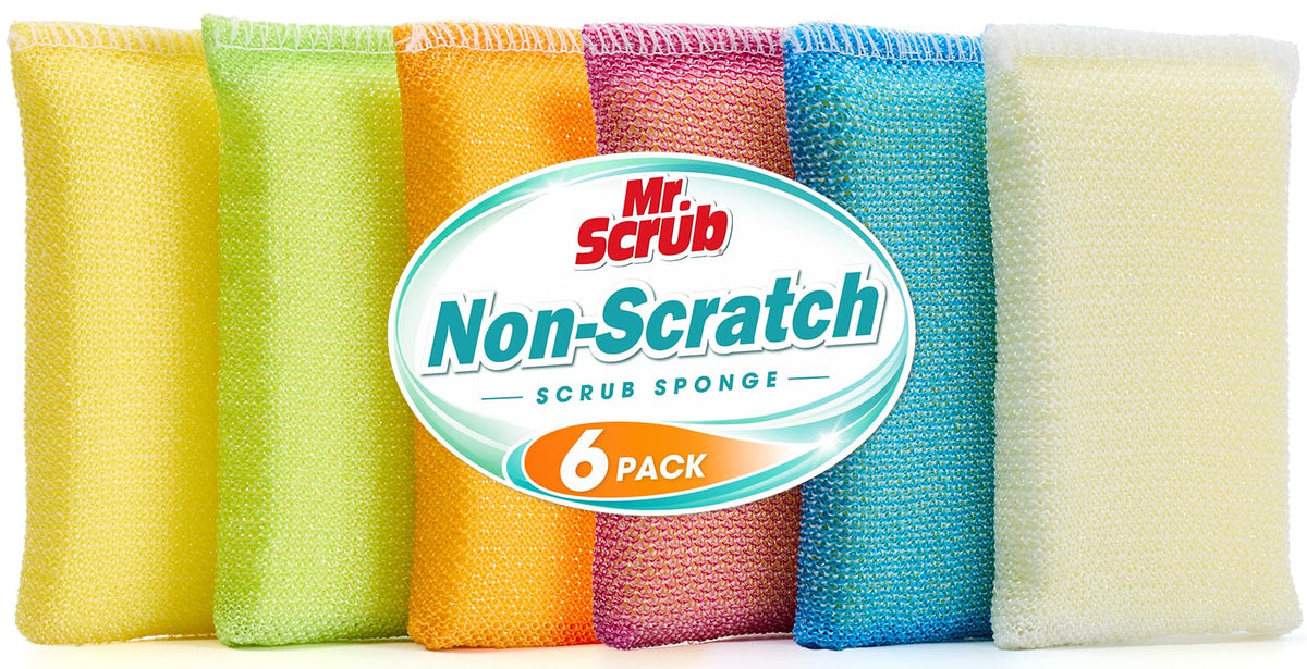 Sponges Kitchen Scrub Dish Sponge Scouring Pad (6 Count)