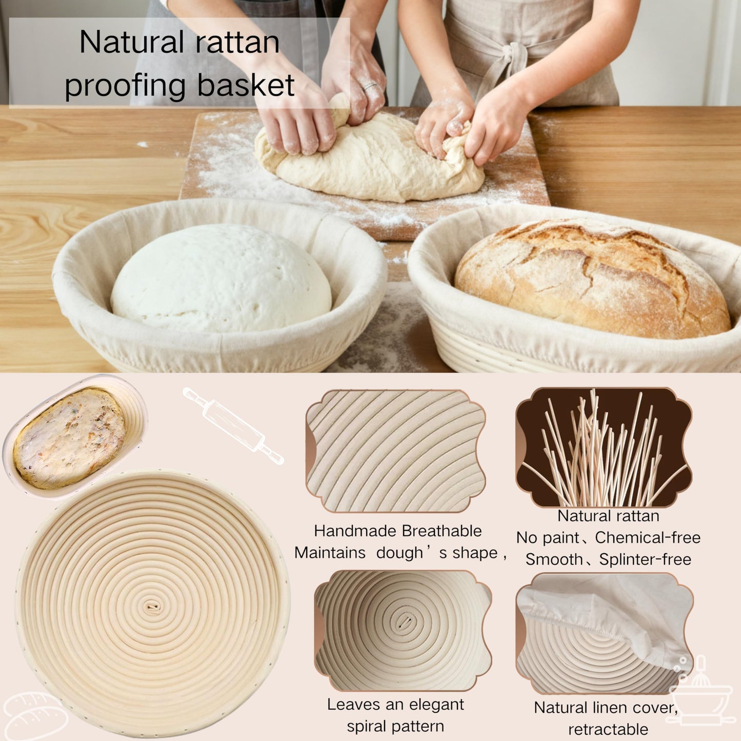Super All-Inclusive Sourdough Starter Kit with Pot,Sourdough Bread Baking Supplies,4 Banneton Bread Proofing Baskets,Scale,34OZ Sourdough Starter Jar, Bread Making Tools Kit,Perfect Baking Gifts