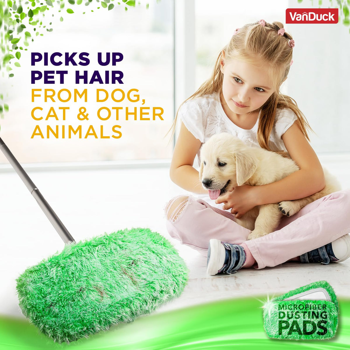 Reusable Microfiber Floor Duster Refill for Swiffer Sweeper (2 Count)