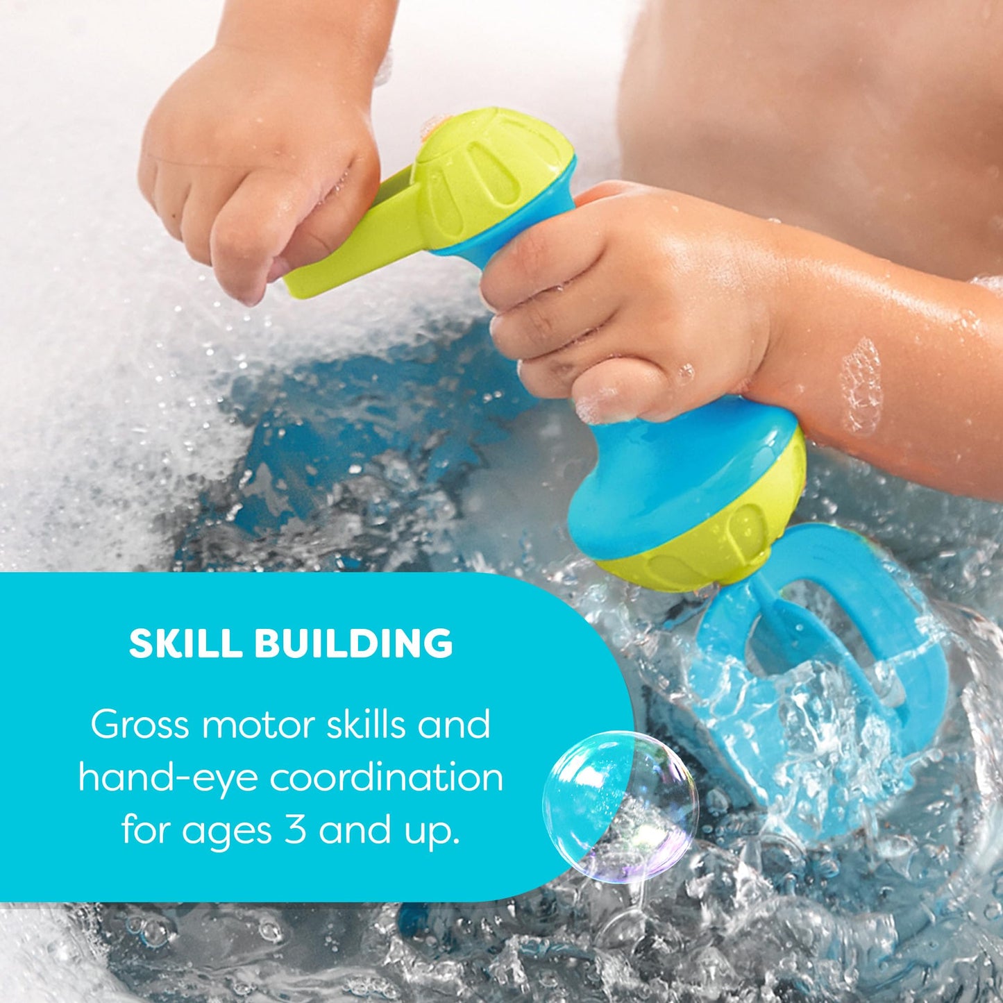 HABA Kids Bubble Bath Whisk 2 Pack - Bath Toys for Sensory Play, Motor Skill Development, Water Play and Bath Time Fun