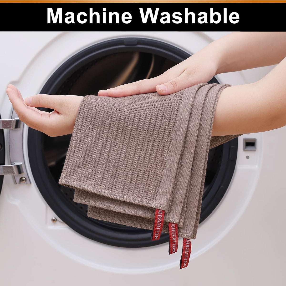 100% Cotton Waffle Weave Kitchen Towels (12 Count)