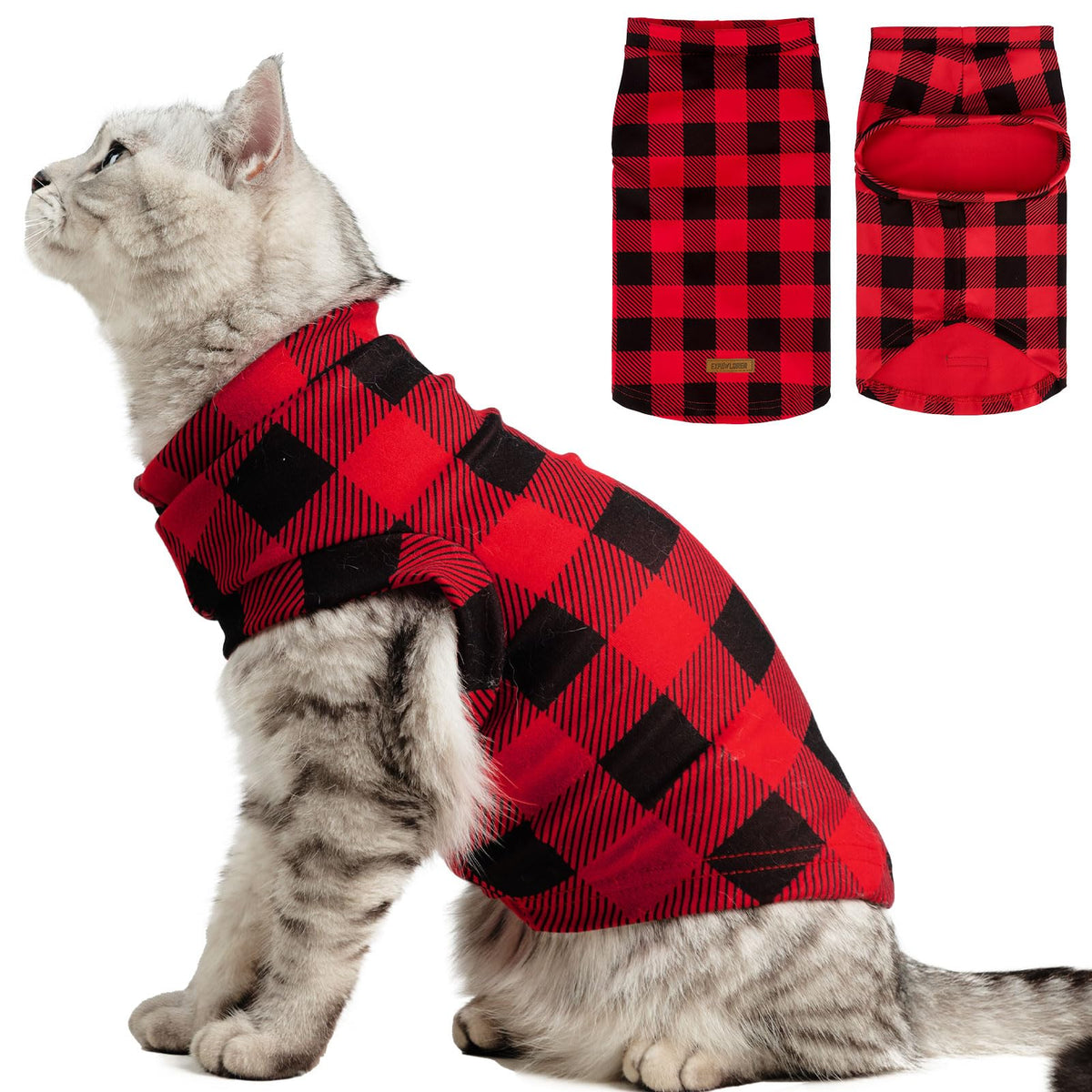 EXPAWLORER Cat Sweater Warm Fleece Pet Clothes for Cats Only