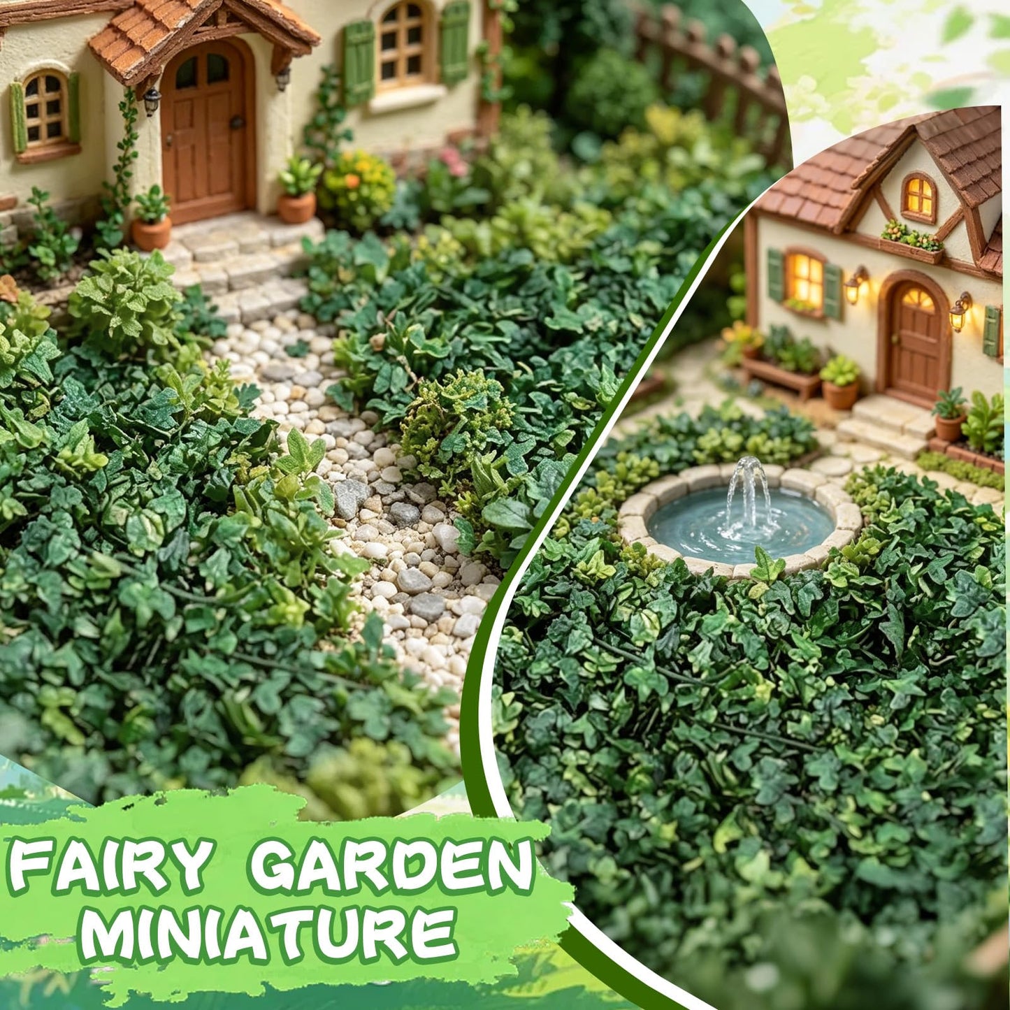 Warmtree Realistic Miniature Leaves Simulation Leaves for DIY Mini Model Railway Fairy Garden Architecture Diorama Scenery Landscape Layout Diorama Village Accessories, Pack of 4