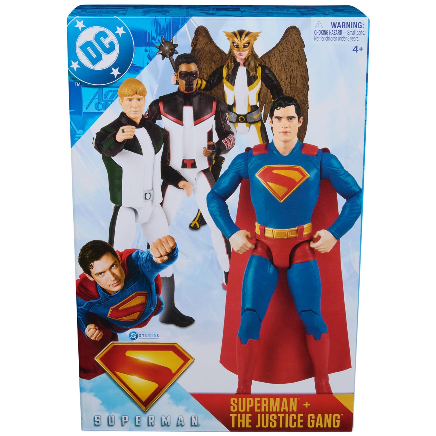 DC Comics, Superman, Green Lantern, Hawkgirl, and Mr. Terrific 4-Pack, 12-Inch Action Figure Set, Superhero Toys for Kids Ages 4 and Up