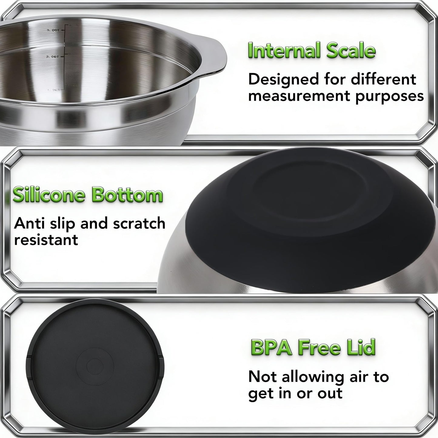 304 Stainless Steel Colander, 2.5 QT Capacity and 2.5 QT Mixing Bowl, Micropore Strainer for Washing Rice, Fruit, and Veggies, Perfect Draining for Cooked Pasta