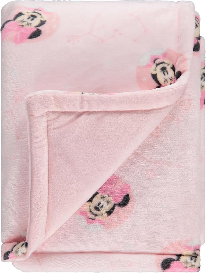 Disney Mickey Mouse, Minnie Mouse, Winnie The Pooh, Lilo and Stitch 2-Ply Infant Blanket - Soft Fleece with Polyfill - Cozy and Warm Baby Blanket for Baby Boys and Girls, 30x40 Inches
