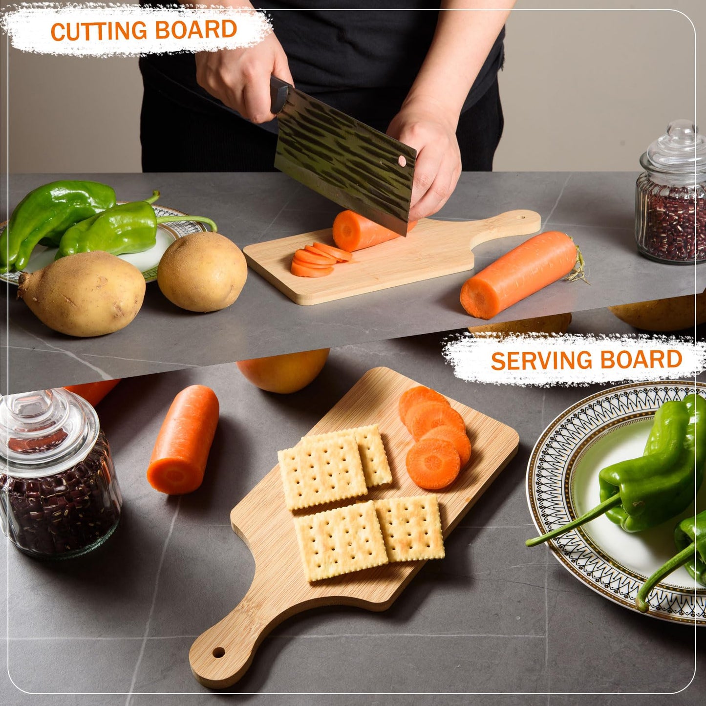 12 Pcs Thicken Bamboo Cutting Board Bulk 11x5 Inch Personalized Wood Chopping Board Customized Laser Engraving Serving Charcuterie Boards for Wedding Mother's Day Housewarming Present,0.39" Thick