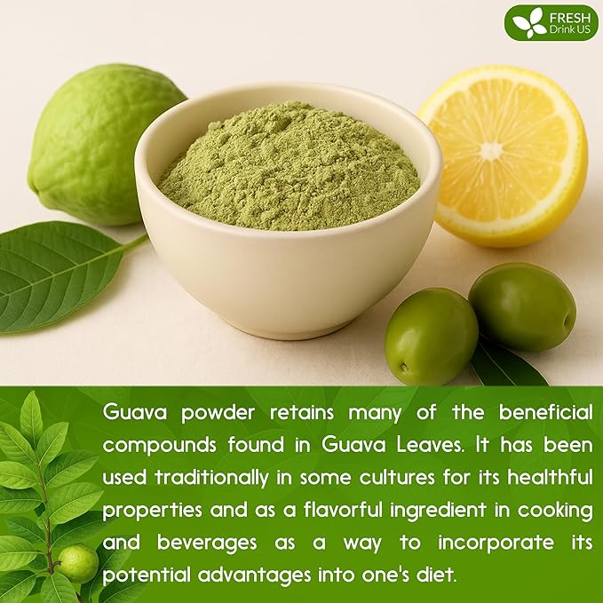 Premium 1.1oz Guava Leaf Pure Powder | Supports Stronger Digestion, Blood Sugar Balance, Detox & Immunity | Natural Herbal Superfood | Non-GMO, Gluten-Free, Vegan