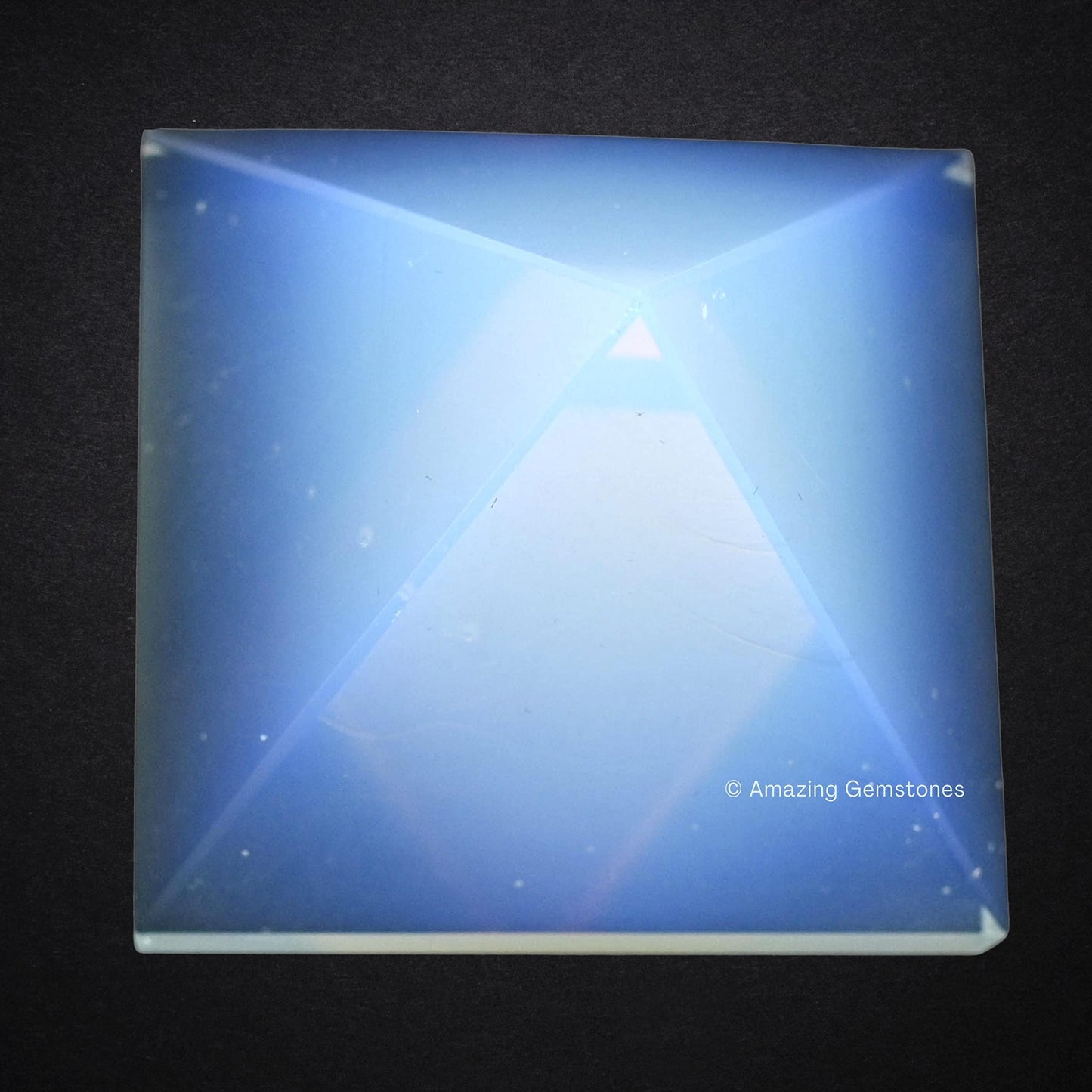 Amazing Gemstone Opalite Pyramid Crystal Healing Stones - 2" Great Pyramid Figurine of Natural Stone Pyramid for Meditation, Reiki, Chakra Balancing and Crystal Pyramids Grid