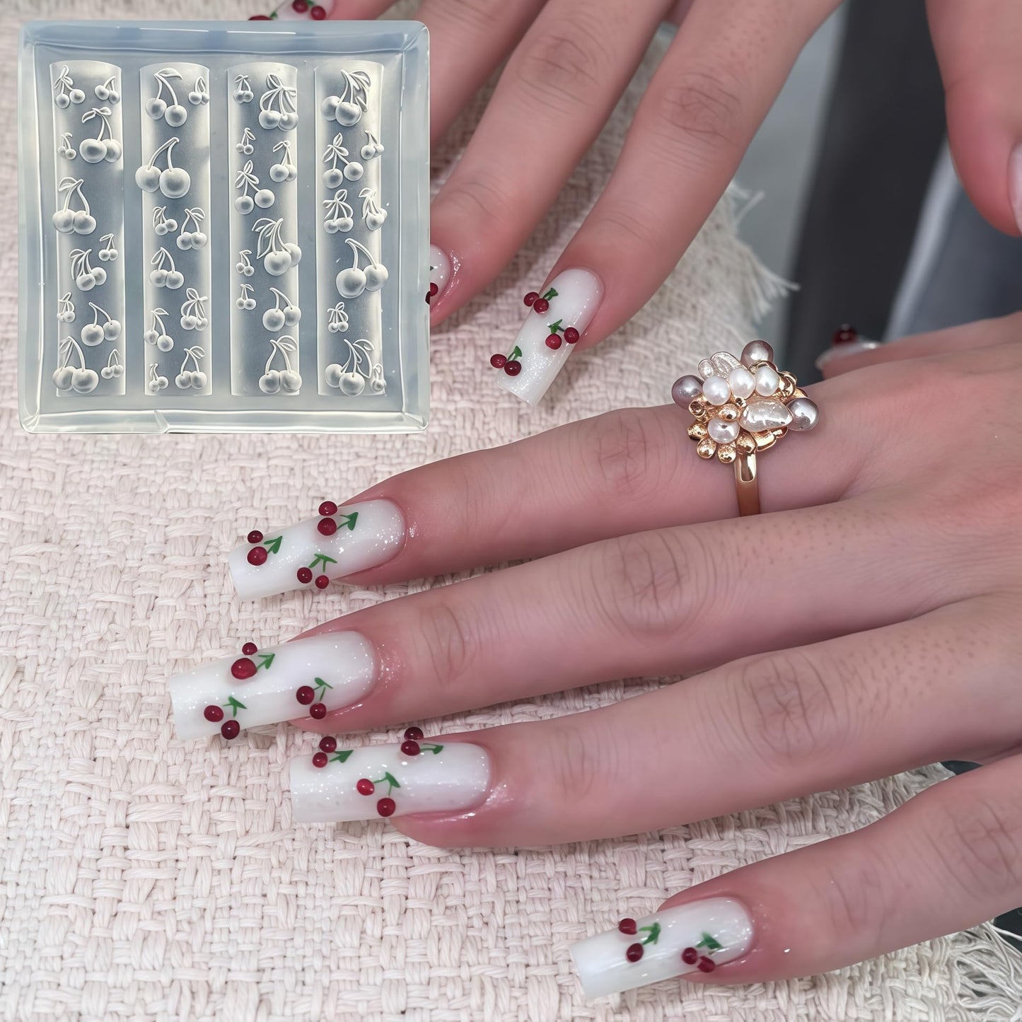 5Pcs 3D Flowers Spring Nail Art Mold Arts Lotus Cherry Phalaenopsis Orchid Molds for Accessories Supplies Y2K Silicone Tools Nails