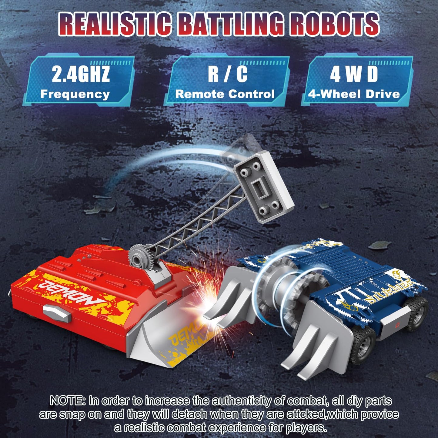 Mostop Battle Robots Arena Set, Interactive RC Fighting Robots Toy - 2.4Ghz Remote Control Robot Toys for Kids, Rechargeable Battle Bots with Arena, Combat Robots STEM Toys for Boys Girls