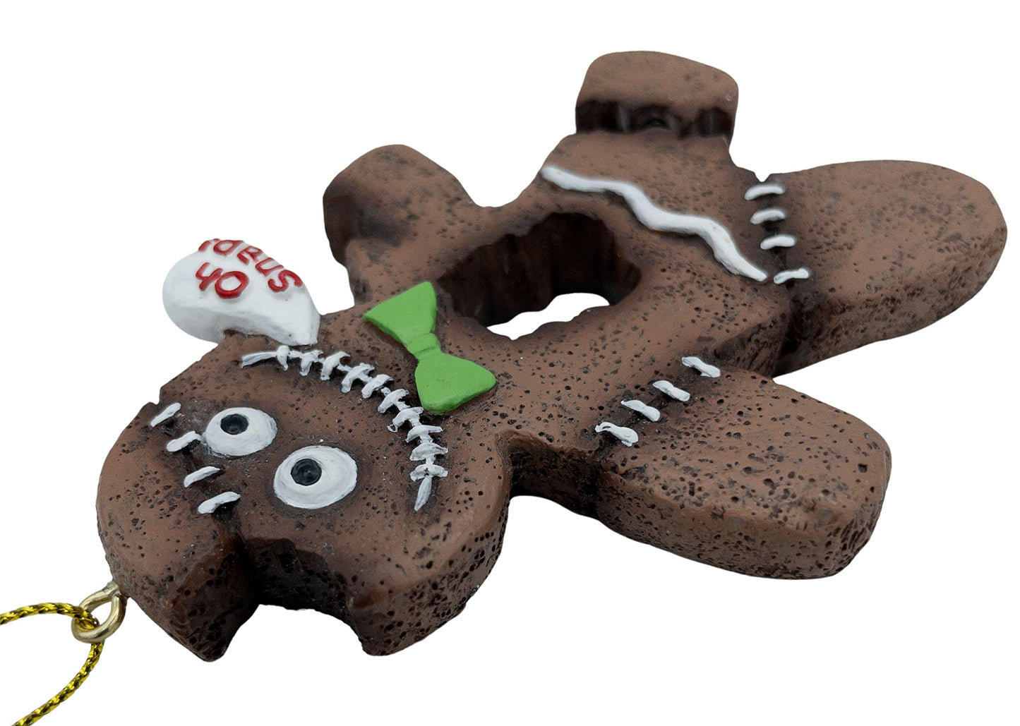 Gingerbread Man Zombie Monster Cookie Oh Snap! Broken Leg Ugly Halloween Christmas Tree Ornament