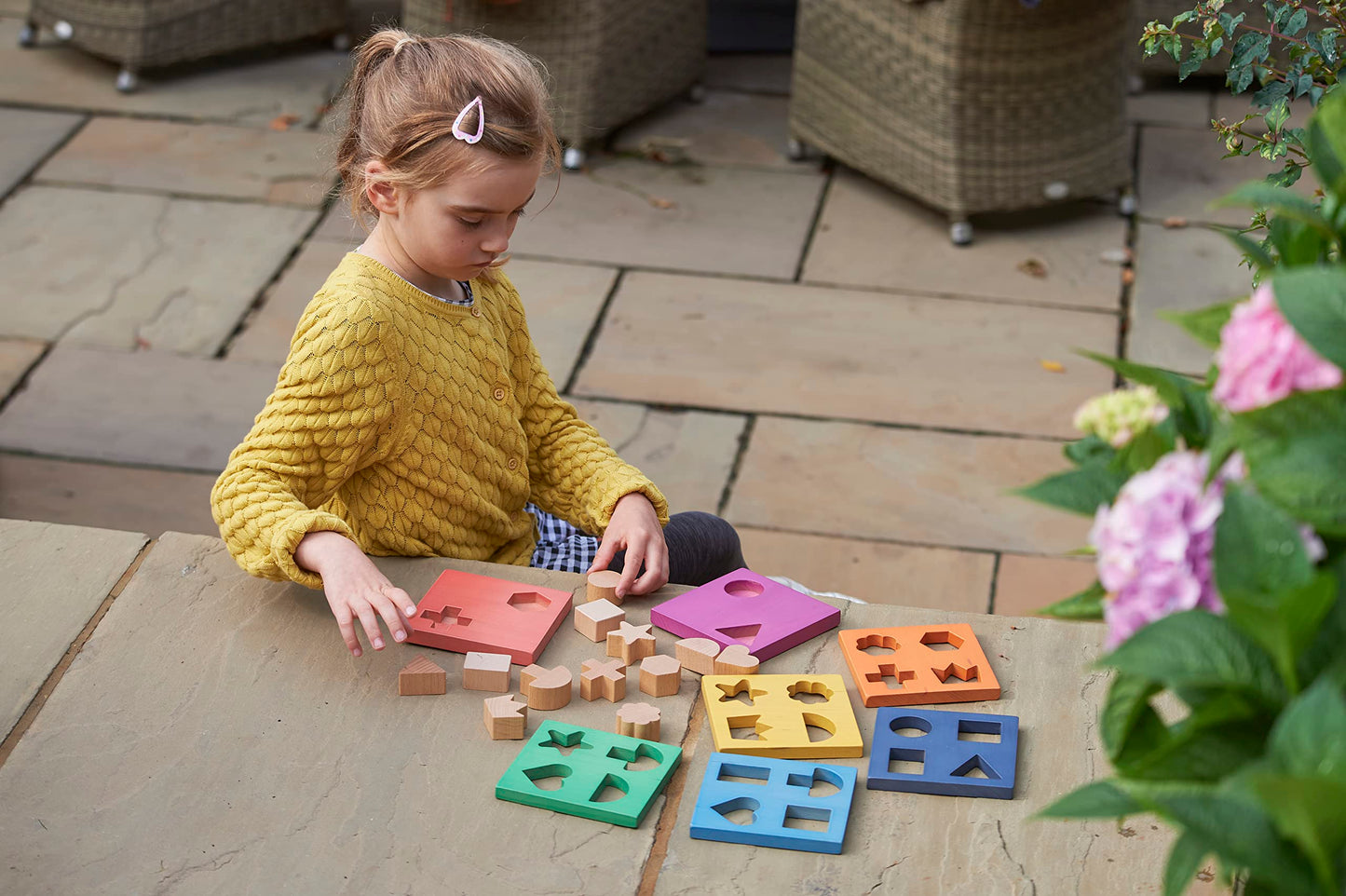 Rainbow Wooden Shape Stacker