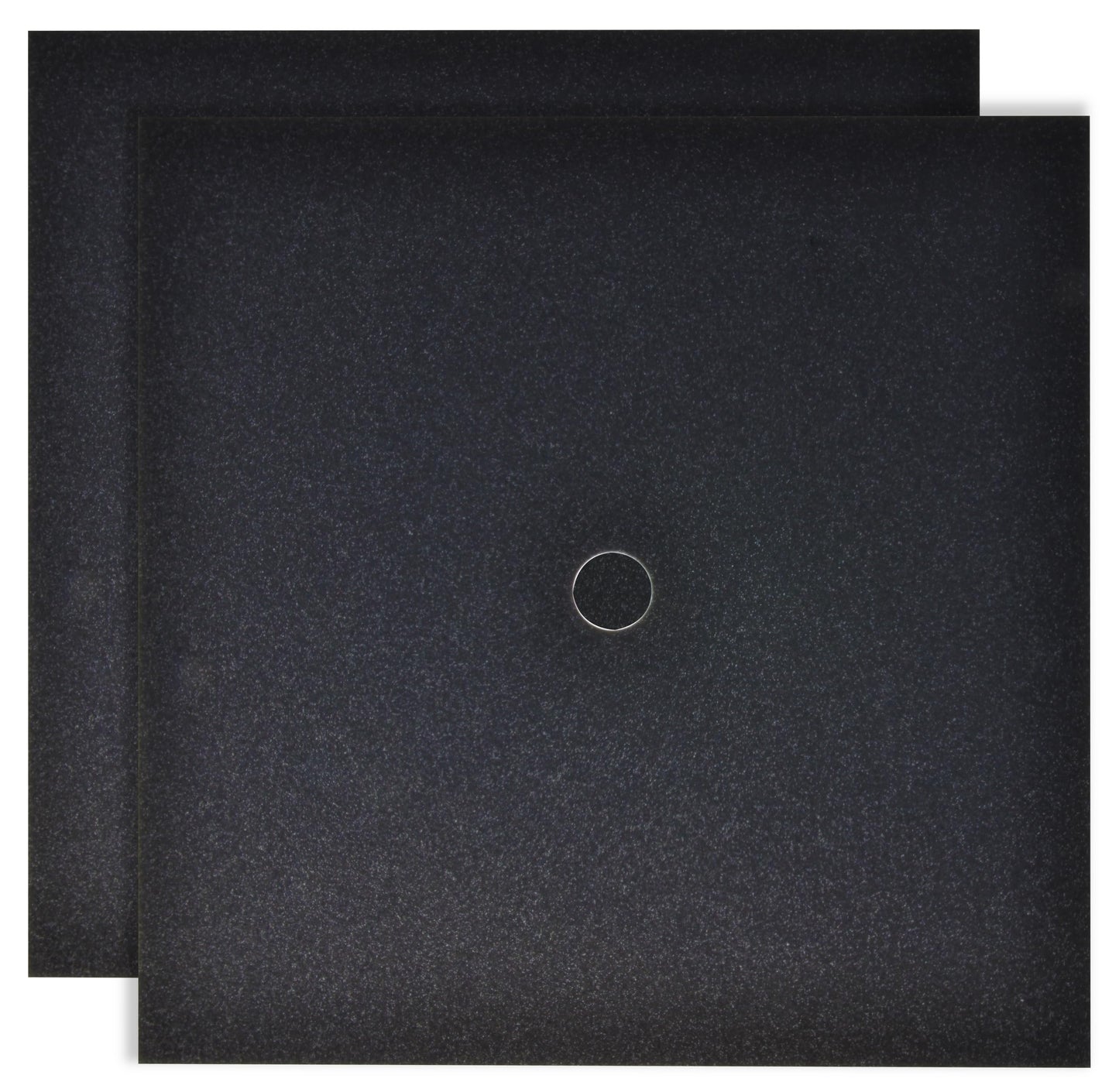 Graduation Cap Topper Kit 25 Count 9x9 Inch Black Glitter Caps with 150 Adhesive Dots for DIY Decorating Mortarboard Decoration Supplies