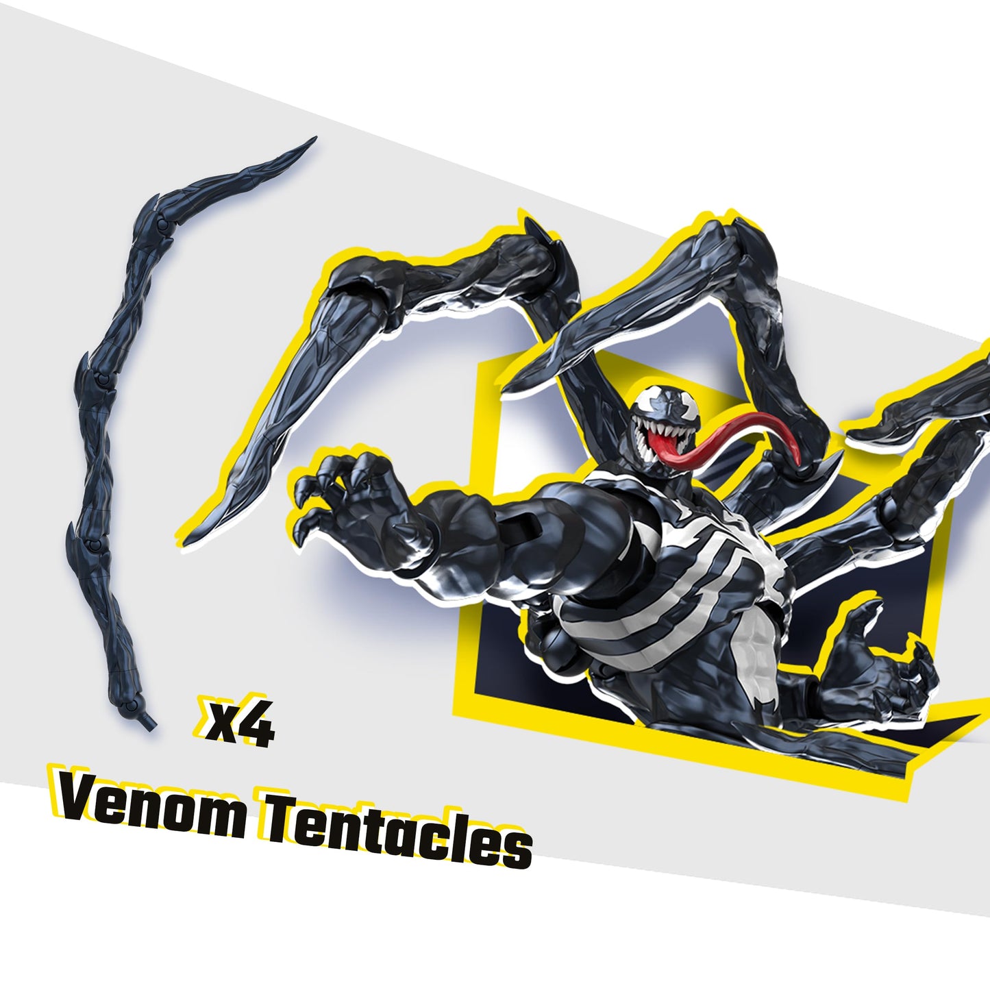 BLOKEES Champion Class - Marvel Rivals - Venom Action Figure - 185 Pieces Model Kit - 6 Inch - 90 Points of Articulation - Assembly Required - No Tools - No Cutting - No Glue - No Paint - Age 14+