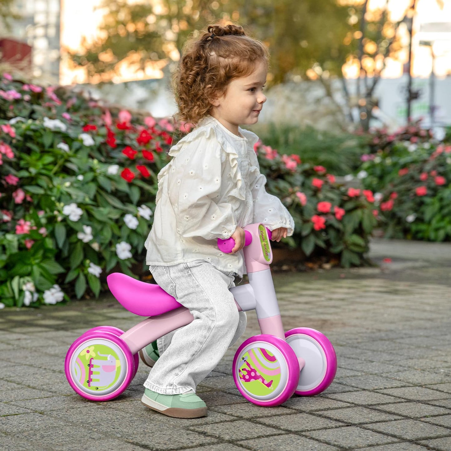 Jetson Bounce Balance Bike, Four Wheels, Ride on, Indoor and Outdoor, Lightweight, Ages 12-24 Months