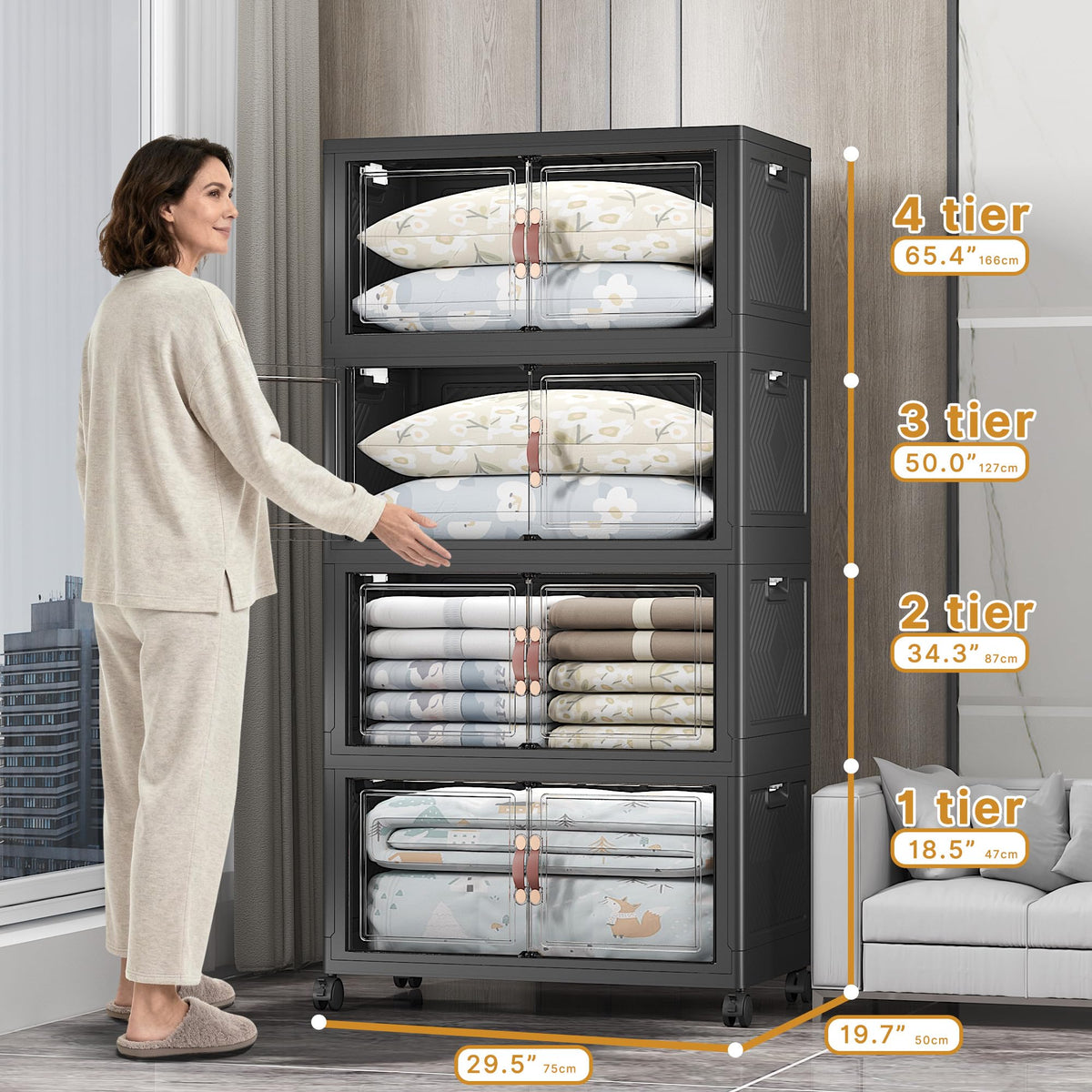 672QT Lockable Plastic Storage Bins