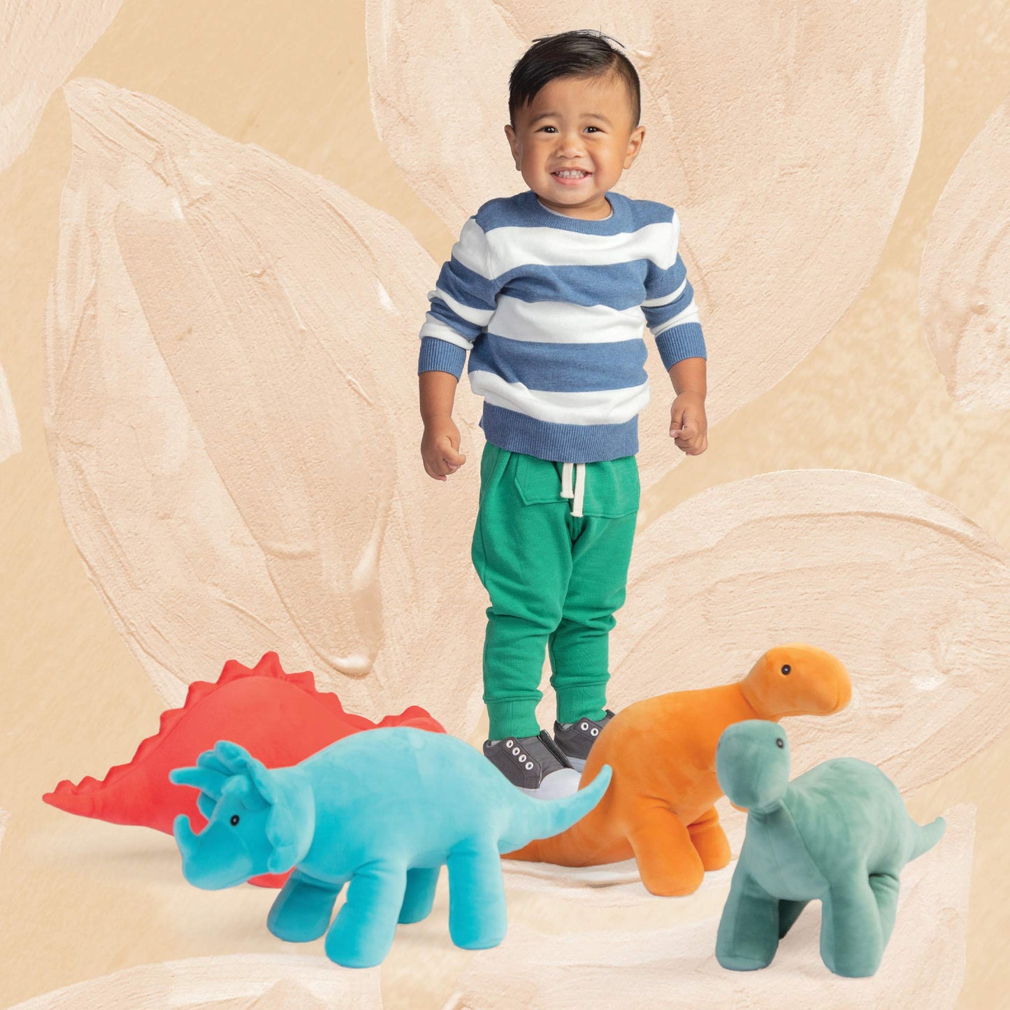 Manhattan Toy Gummy Velveteen Stegosaurus Dinosaur Stuffed Animal, 9.5"