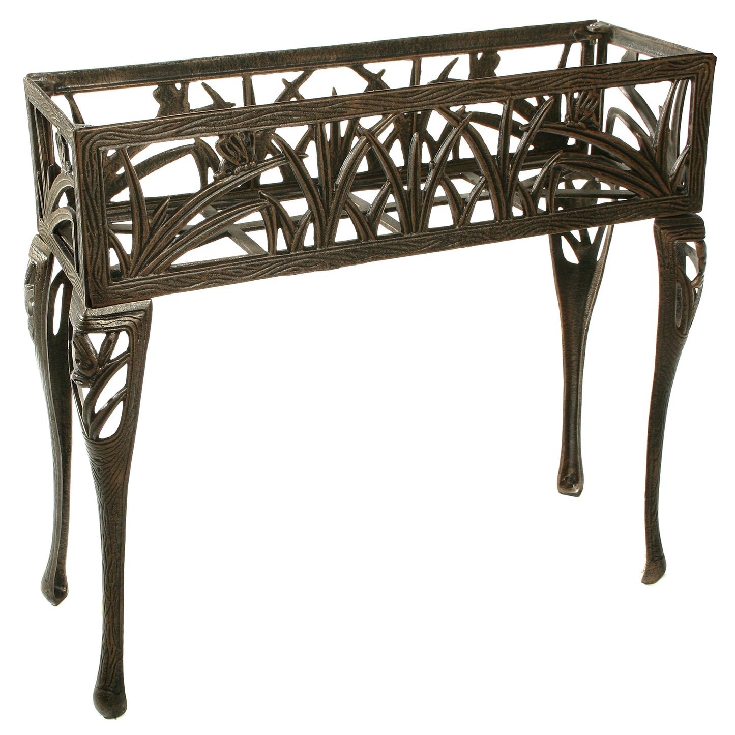 Oakland Living Butterfly Rectangular Plant Stand, Antique Bronze