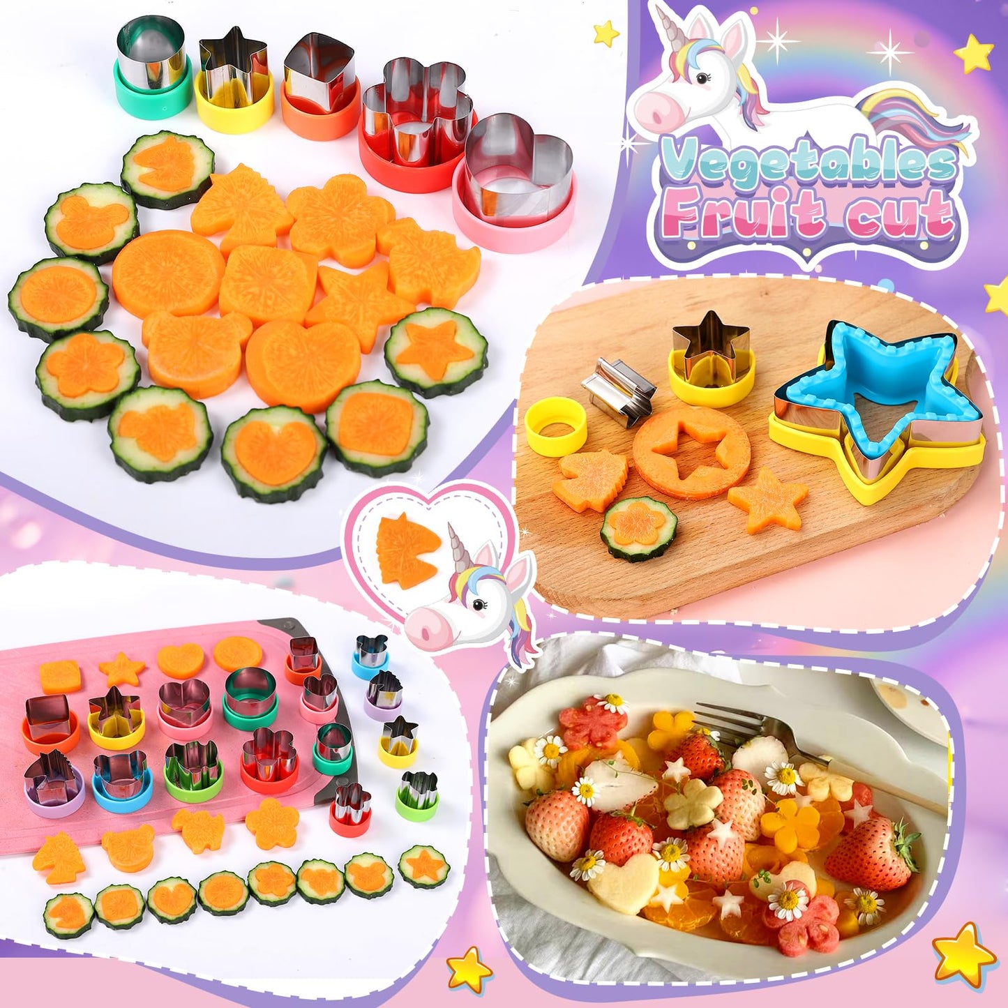 laxizar 8 Pack Sandwich Cutters Cookie Cutters Sandwich Maker Bread Maker Lunchbox 16 pcs Cookie Cutters