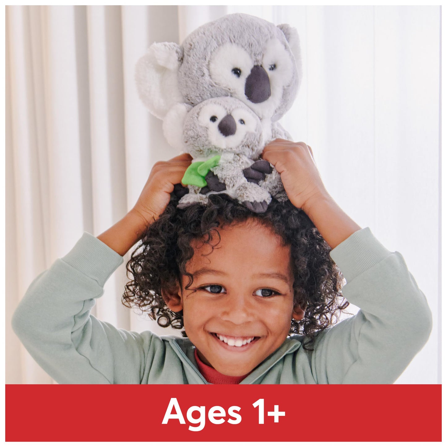 GUND Zozo the Koala Bear with Joey Plush, Stuffed Animal for Ages 1 and Up, Gray/White, 10”