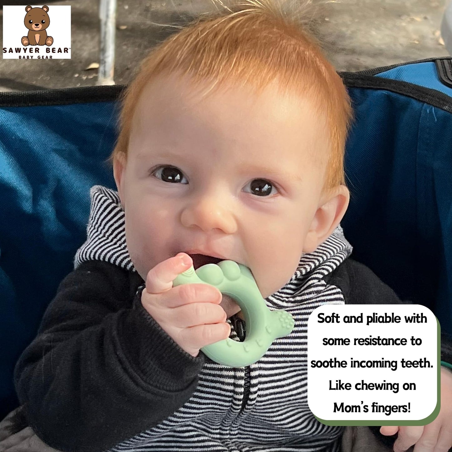Silicone Hand Teether - I Love You Baby Teething Toy 0-12 Months | BPA - Free Toddlers Teething Relief | Massaging Teethers for Babies 3-6 Months | Infant Toy Teether 6-12 Months - Baby Gift