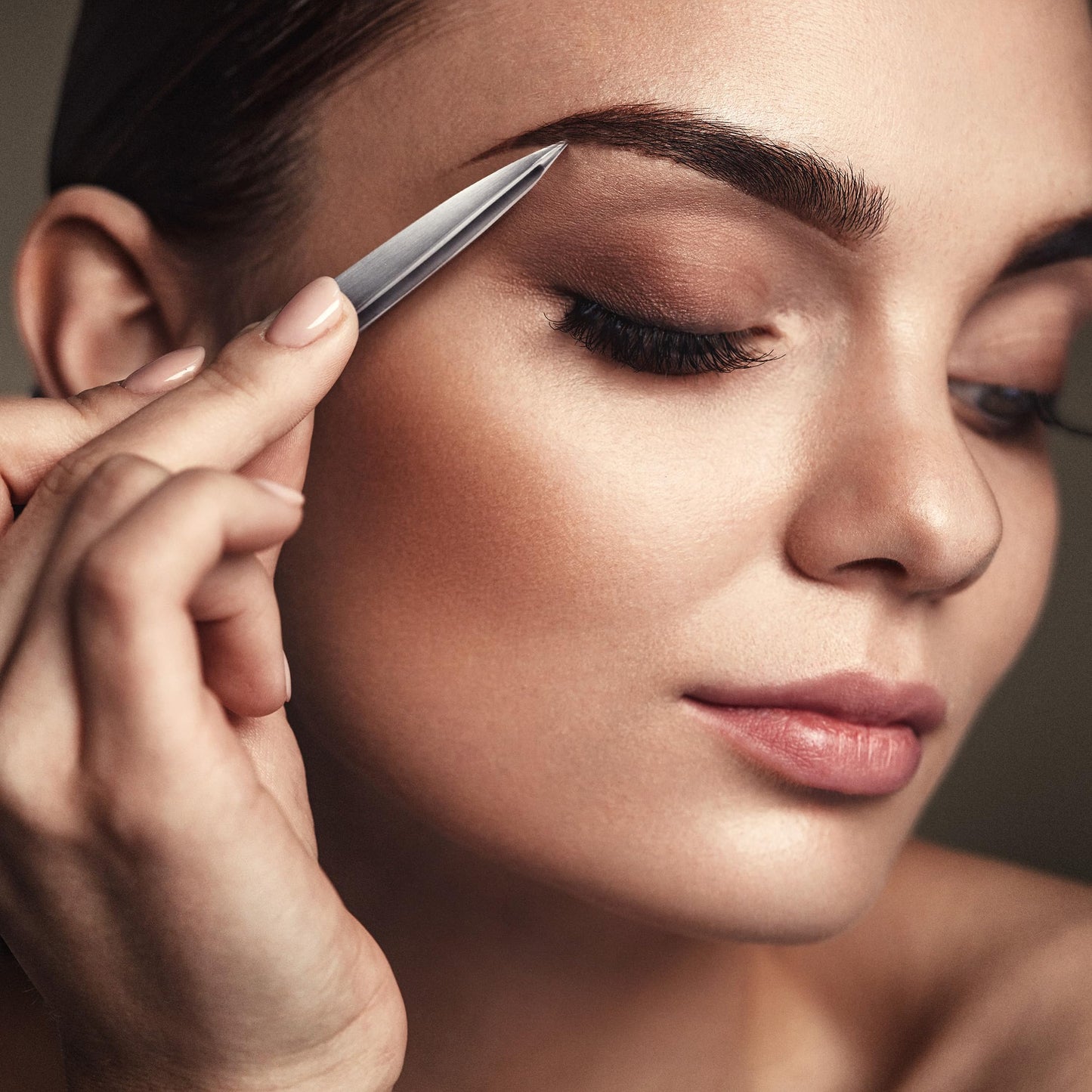 By MILLY Pointed Tweezers | High Carbon Stainless Steel Needle Nose | Fine Point Precision Hair Removal | Perfectly Aligned & Hand-Filed Sharp | Silver