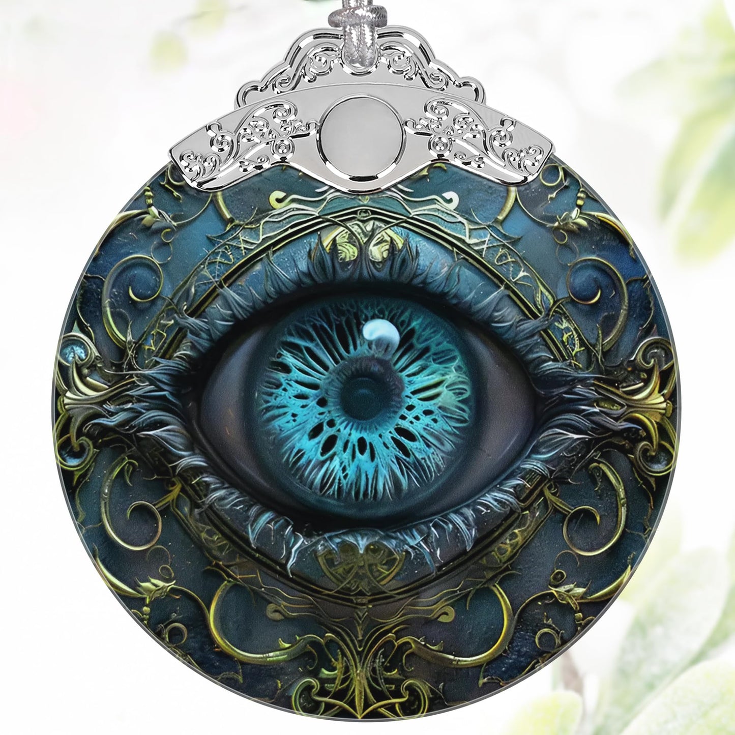 3" Stained Glass Christmas Decoration, Christmas Ornaments, Heirloom Keepsake, Gift Exchange, Gift Idea, Bauble Present - Mystical Eye