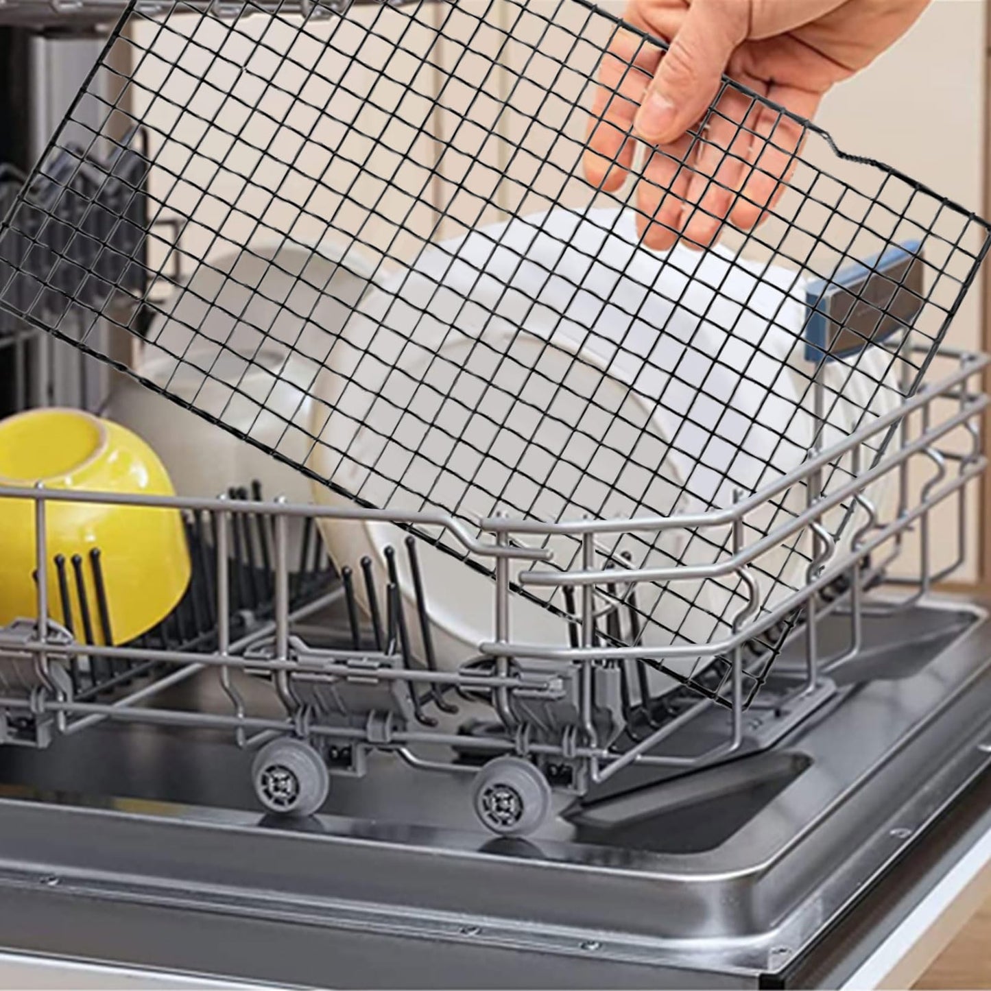 Haploon 6 Pcs Baking Racks Cooling Rack for Baking，Black Heavy-Duty Wire Cooking Rack Baking Racks for Roasting Cooking Grilling Drying Fits Small Toaster Oven, Dishwasher Safe （16 x 10 Inch）