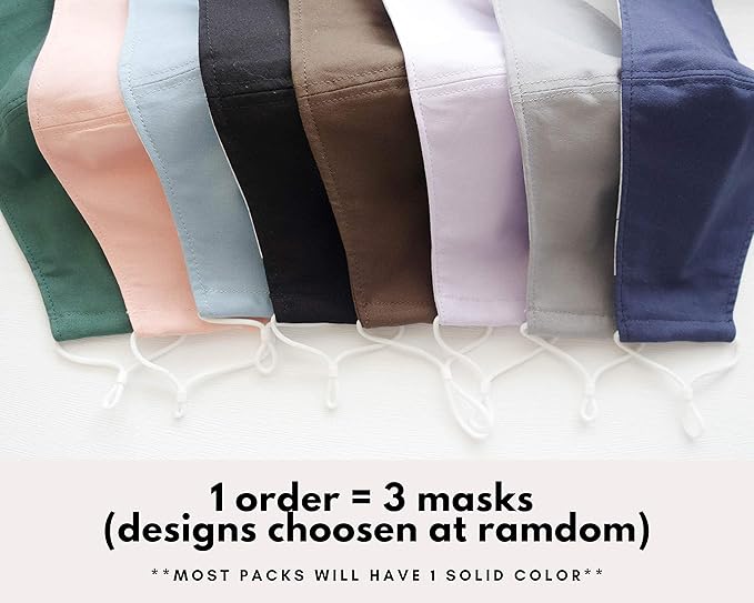 HOPE LOVE SHINE Fabric Reusable Face Masks Adjustable Cotton Handmade