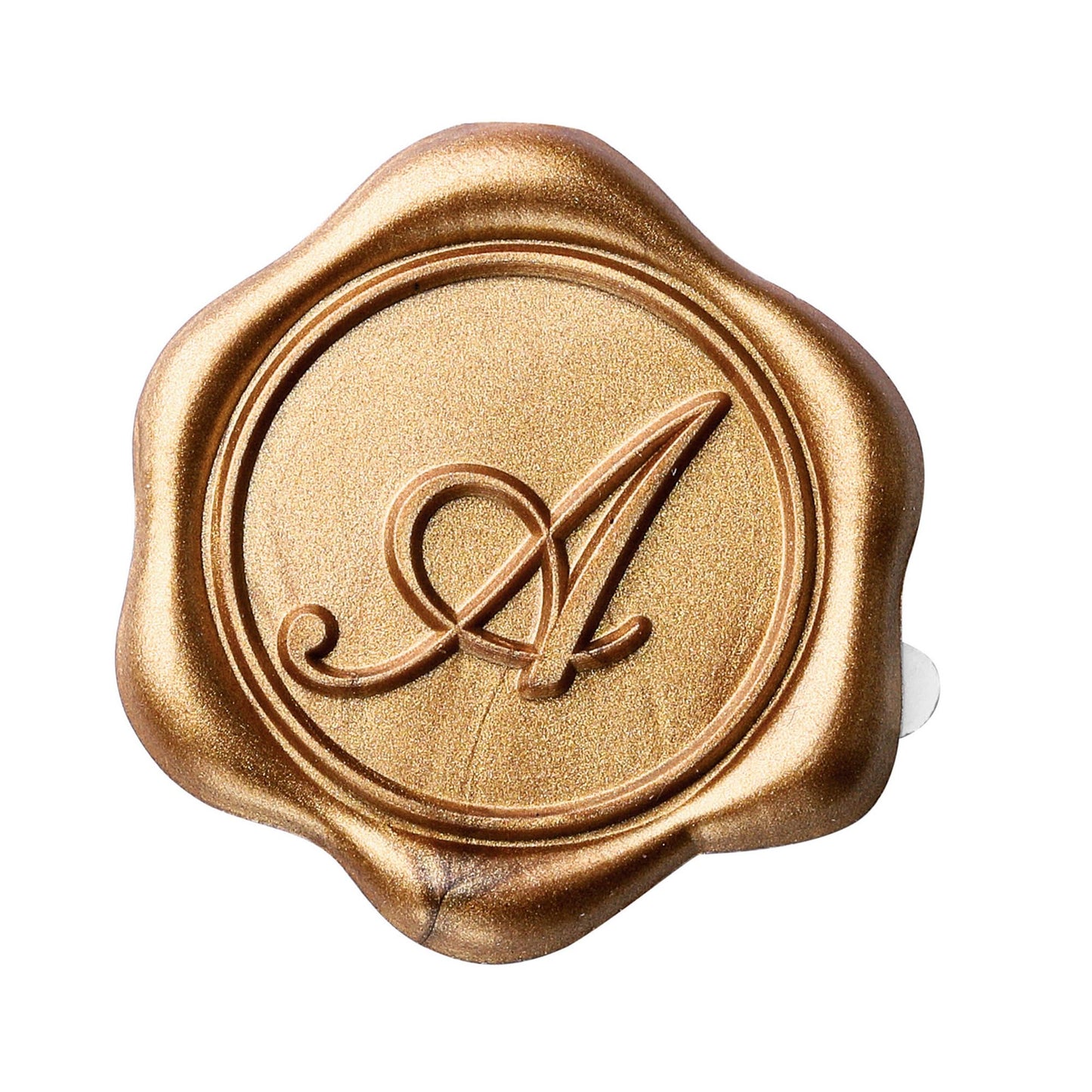 Yoption Initial A Wax Seal Stickers, 100 Pack Antique Gold Self Adhesive Envelope Seal Stickers for Wedding Party Birthday Christmas (A)