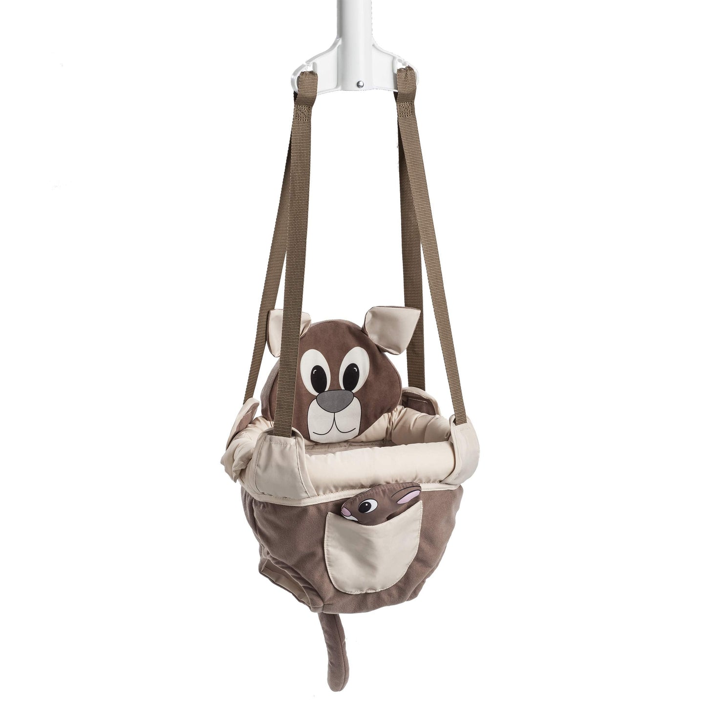 Evenflo Exersaucer Johnny Jumper Featuring Easy-to-Use Clamp Attachment for Quick and Tool-Free Set Up and Adjustable Straps to Customize The Height for Your Child, Roo