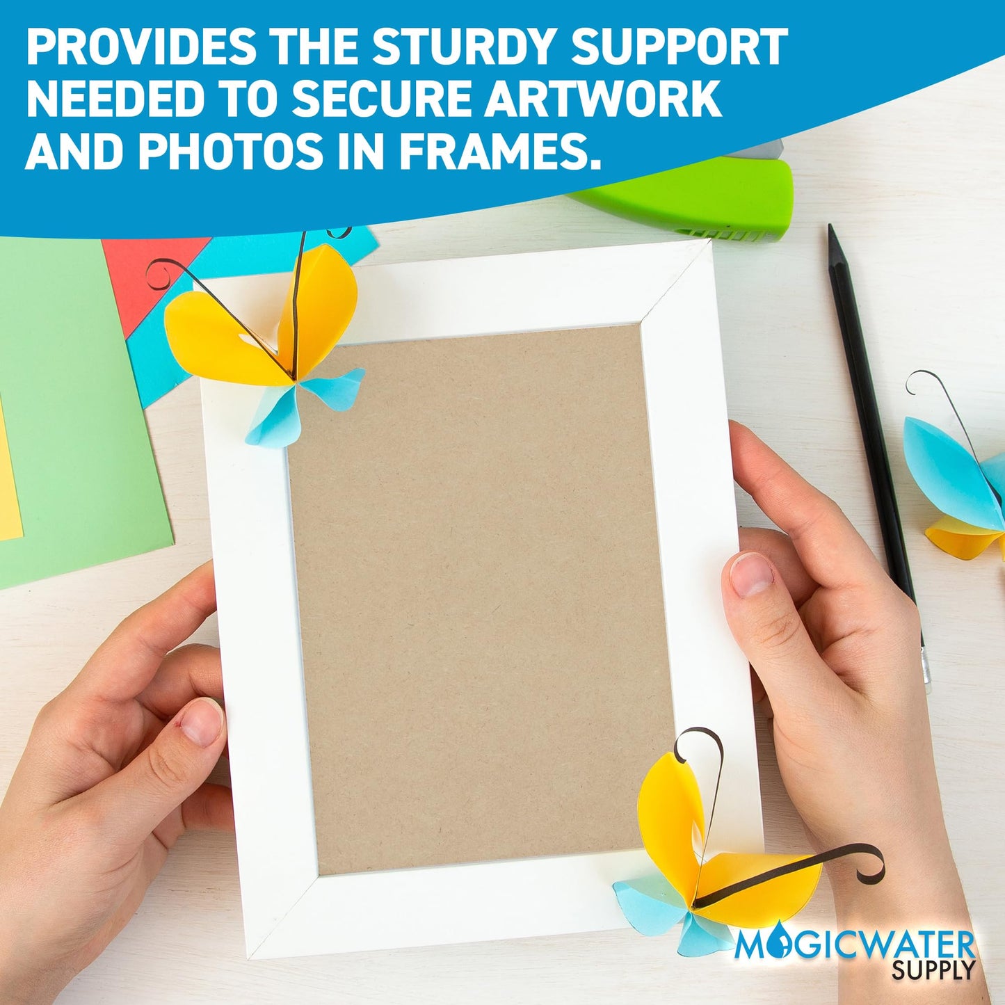 MagicWater Chipboard Sheet for DIY Projects - 8.5x11 Inch - 25 Pack - 30 pt - Heavy Duty Kraft (0.030 Inch Thick) Paperboard, For Scrapbooking, Books, Picture Frame Backing, Arts Project & Crafts