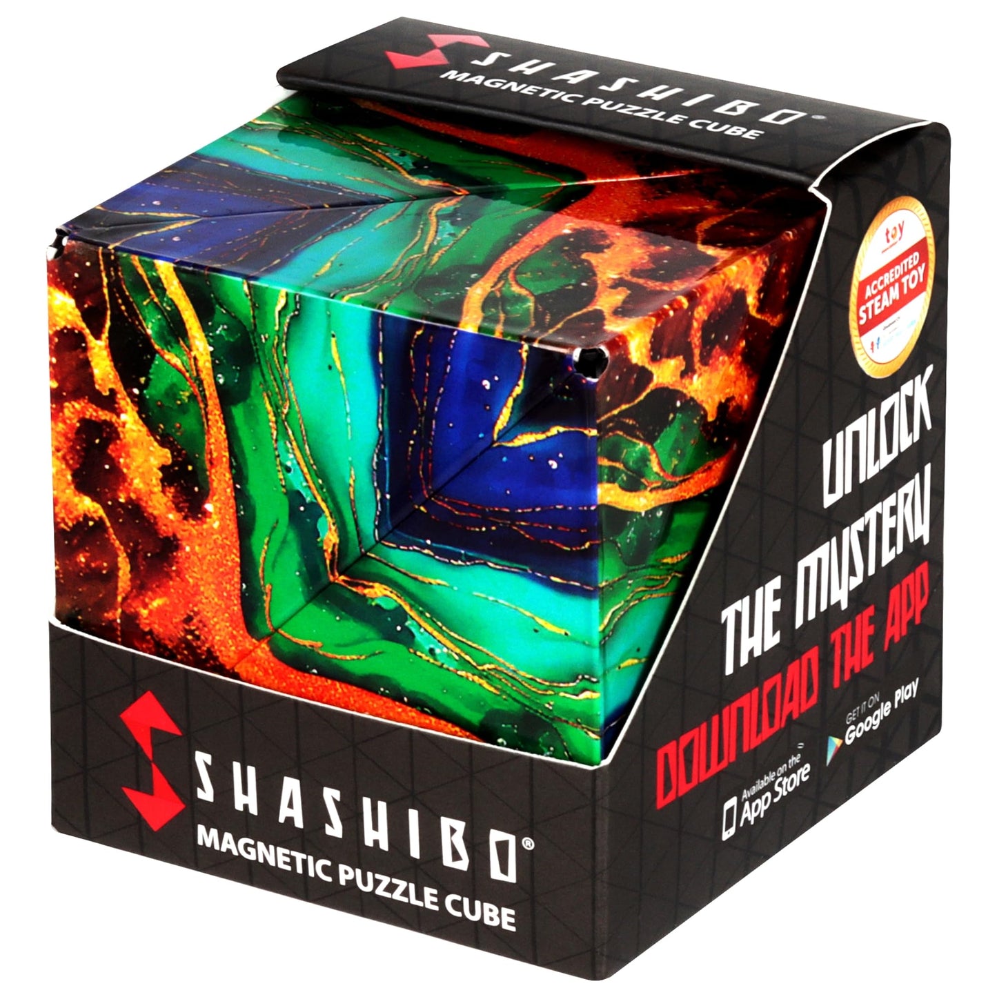 Shashibo DODECA Shape Shifting Box - Award-Winning STEM Fidget Toy with Ultra Strong Magnets - Puzzle Cube Transforms Into 100+ Shapes, Perfect Sensory Gift for Kids, Teens, and Adults (Infinity)